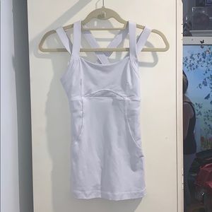 LULULEMON Double Strap Criss Cross; Zip Pocket